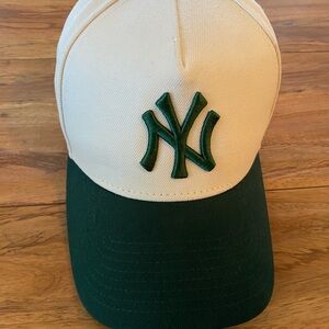 New Era Cream and Green Cap